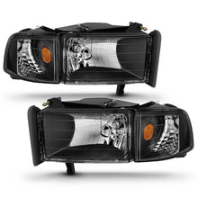 Load image into Gallery viewer, Anzo Black Crystal Headlights 1994-2001 Dodge Ram 1500