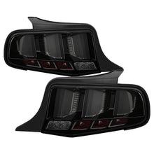 Load image into Gallery viewer, Spyder 10-12 Ford Mustang Light Bar Seq Turn Signal LED Tail Lights - Smoke ALT-YD-FM10-LED-SM 5085115