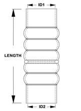 Load image into Gallery viewer, HPS Performance Products HPS 3" ID, Silicone Charge Air Cooler CAC Hose Double Hump Coupler Bellow Hot Side, Ultra High Temp 4-ply Aramid Reinforced, 76mm ID