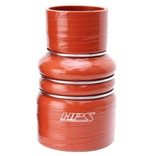Load image into Gallery viewer, HPS Performance Products HPS 3" - 3-1/2" ID, 6" Length, Silicone Charge Air Cooler CAC Hose Double Hump Reducer Coupler Bellow Hot Side, Ultra High Temp 4-ply Aramid Reinforced, 76mm - 89mm ID