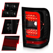 Load image into Gallery viewer, ANZO 01-11 Ford Ranger LED Taillights - Black Housing w/ Smoke Lens &amp; Light Bar 311391