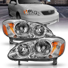 Load image into Gallery viewer, ANZO 2005-2008 Toyota Corolla Crystal Headlight Chrome Amber 121540