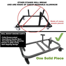 Load image into Gallery viewer, B Series B16 B18 B20 Engine Cradle Stand Cart Quick Block Handle Bars Casters