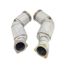 Load image into Gallery viewer, Catless High Flow 304 Stainless Exhaust Downpipe for Audi RS6 RS7 C8 4.0TT