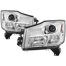 Load image into Gallery viewer, Spyder 04-15 Nissan Titan / 04-07 Nissan Armada V2 Projector Headlights - Chrome PRO-YD-NTI04-DRL-C 5085498