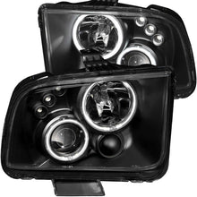 Load image into Gallery viewer, Anzo 2005-2009 Ford Mustang Projector Headlights w/ Halo Black