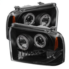 Load image into Gallery viewer, Spyder Ford F250/350 05-07 Projector Headlights LED Halo LED Blk Smke PRO-YD-FS05-HL-BSM 5078483