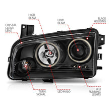 Load image into Gallery viewer, Anzo 2006-2010 Dodge Charger Projector Headlights w/ Halo Chrome (CCFL)