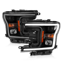 Load image into Gallery viewer, ANZO 2018-2019 Ford F-150 Projector Plank Style H.L. Black Amber (Without Switchback) 111467