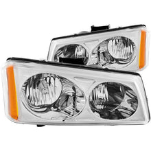 Load image into Gallery viewer, Anzo Chrome Crystal Headlights 2003-2006 Chevrolet Silverado 1500