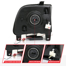 Load image into Gallery viewer, Anzo 2005-2009 Ford Mustang Crystal Headlights w/ Halo Black (CCFL)