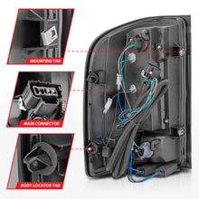 Load image into Gallery viewer, ANZO 2007-2013 Chevrolet Silverado1500/ 2500/ 3500 LED Tail Lights w/ Light Bar Black Housing Smoke 311381