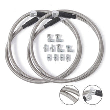 Load image into Gallery viewer, SS 52"Length Braided Transmission Cooler Hose Line Fitting For TH350 700R4 TH400
