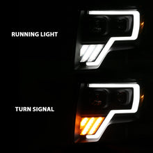 Load image into Gallery viewer, ANZO 2009-2013 Ford F-150 Projector Light Bar G4 Switchback H.L.Black Amber 111469