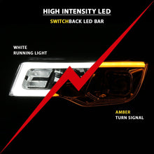 Load image into Gallery viewer, ANZO 2017-2018 Jeep Grand Cherokee Projector Headlights w/ Plank Style Switchback - Chrome w/ Amber 111419