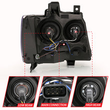 Load image into Gallery viewer, ANZO 2007-2014 Chevy TahOE Crystal Headlight Chrome Amber(OE) 111475