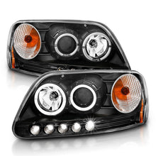 Load image into Gallery viewer, Anzo 1997.5-2003 Ford F-150 Projector Headlights w/ Halo and LED Black 1pc