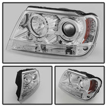 Load image into Gallery viewer, Spyder Jeep Grand Cherokee 99-04 Projector Headlights LED Halo LED Chrm - PRO-YD-JGC99-HL-C 5011152