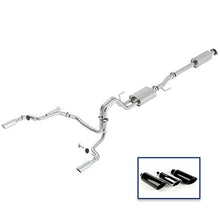 Load image into Gallery viewer, Ford Racing 15-18 F-150 2.7L Cat-Back Touring Exhaust System - Rear Exit Chrome Tips M-5200-F1527DTCA