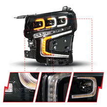Load image into Gallery viewer, ANZO 21-23 Chevy Tahoe/Suburban LED Light Bar Style Headlights Black w/ Squential DRL (Left Side) 111636X-L