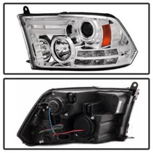 Load image into Gallery viewer, Spyder Dodge Ram 13-15 Projector Headlights Light Bar DRL Chrome PRO-YD-DR13-LBDRL-C 5080905