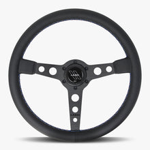 Load image into Gallery viewer, The Daytona | Black Leather | Black Spoke | Bavarian Stitch
