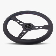 Load image into Gallery viewer, The Daytona | Black Leather | Black Spoke | Bavarian Stitch