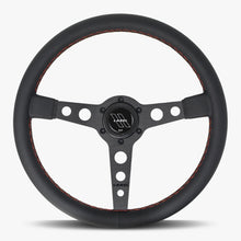 Load image into Gallery viewer, The Daytona | Black Leather | Black Spoke | Euro Stitch