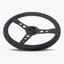 Load image into Gallery viewer, The Daytona | Black Leather | Black Spoke | Euro Stitch