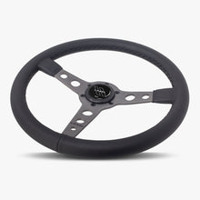 Load image into Gallery viewer, The Daytona | Black Leather | Graphite Spoke | Black Stitch