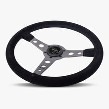 Load image into Gallery viewer, The Daytona | Black Alcantara Suede | Graphite Spoke | Black Stitch