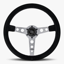 Load image into Gallery viewer, The Daytona | Black Alcantara Suede | Graphite Spoke | Black Stitch