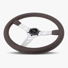 Load image into Gallery viewer, The Daytona | Nappa Brown Leather  | Silver Spoke | Brown Stitch