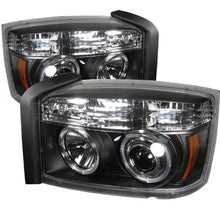 Load image into Gallery viewer, Spyder Dodge Dakota 05-07 Projector Headlights LED Halo Black High H1 Low H1 PRO-YD-DDAK05-BK 5009760