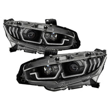 Load image into Gallery viewer, Spyder Honda Civic 16- 2DR/4DR/Hatchback Projector Headlights - Black PRO-YD-HC16SI-SEQGR-BK 5087867
