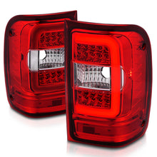 Load image into Gallery viewer, ANZO 2001-2011 Ford  Ranger LED Tail Lights w/ Light Bar Chrome Housing Red/Clear Lens 311393