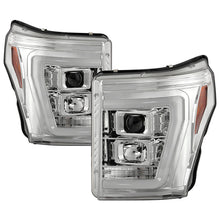 Load image into Gallery viewer, Spyder Ford F250/350/450 11-16 V2 High-Power LED Headlights-White Light Bar-Chrome PRO-YD-FS11V2PL-C 5087881