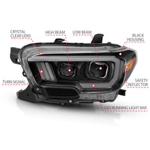 Load image into Gallery viewer, Anzo  16-17 Toyota Tacoma Projector Headlights w/ Plank Style Design