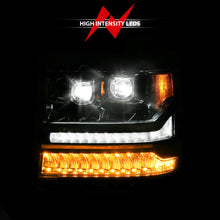 Load image into Gallery viewer, ANZO 16-18 Chevy Silverado 1500 (Factory HID Models ONLY) Full LED Proj Headlights Chrome - Pair 111623A