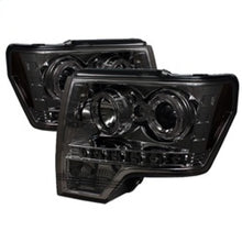 Load image into Gallery viewer, Spyder Ford F150 09-14 Projector Headlights Halogen Model- LED Halo LED Smke PRO-YD-FF15009-HL-SM 5010254