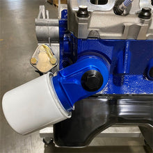 Load image into Gallery viewer, Ford Racing Push Rod V8 90 Degree Billet Oil Filter Adapter M-6880-B50