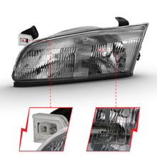 Load image into Gallery viewer, ANZO 1997-1999 Toyota Camry Crystal Headlight Chrome Amber(OE) 121555