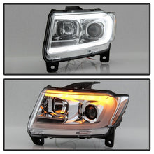 Load image into Gallery viewer, Spyder 11-13 Jeep Grand Cherokee - Light Bar Proj Headlights - Halo Model - Chro - PRO-YD-JGC11-LB-C 5085801