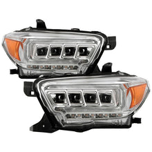 Load image into Gallery viewer, Spyder 16-20 Toyota Tacoma Halogen Model Only High-Power LED Headlights - Chrome PRO-YD-TT16HALAP-C 5088369