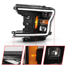 Load image into Gallery viewer, ANZO 2018-2019 Ford F-150 Projector Plank Style H.L. Black Amber (Without Switchback) 111467