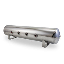Load image into Gallery viewer, AIRLIFT 4 Gal Alum Air Tank-(4) 1/4" face ports,(2) 3/8" end ports,1/4" drain