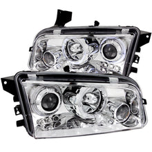 Load image into Gallery viewer, Anzo 2006-2010 Dodge Charger Projector Headlights w/ Halo Chrome