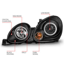 Load image into Gallery viewer, Anzo 1998-2005 Lexus Gs300 Projector Headlights w/ Halo Black