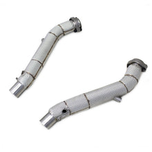 Load image into Gallery viewer, 304 Stainless Performance Race Down Pipes for Ferrari Modena 360 Spider 3.6L