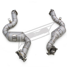 Load image into Gallery viewer, Catted High Flow 304 Stainless Exhaust Downpipe for Audi RS6 C7 4.0TT